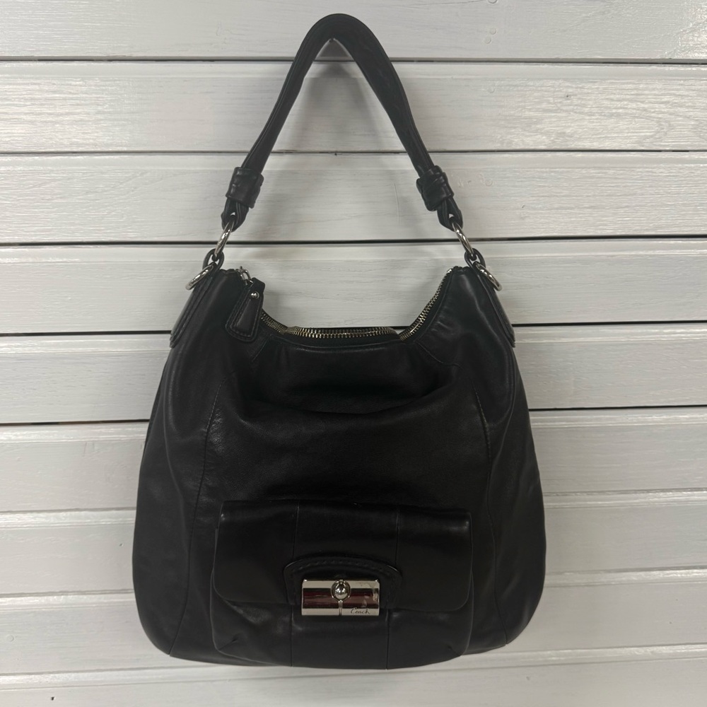 Coach | Kristen Black Leather Shoulder Bag